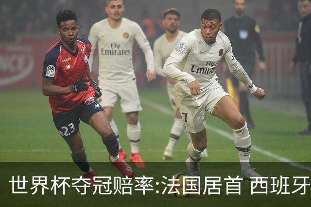 世界杯夺冠赔率:法国居首 西班牙英格兰并列第2